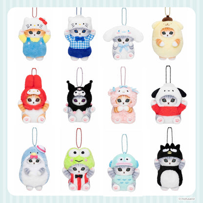 Mofusand X Sanrio | Mascot Holder Keychain Part2 Approx.13Cm 猫福 三丽鸥合作联名款 玩偶挂件/包挂/钥匙链