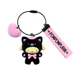 SANRIO | Pompompurin Pom Pom Purin Keychain 45×35×50mcm (Black Animals)