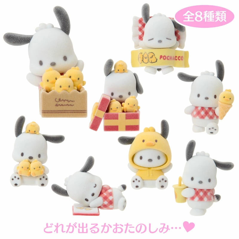 SANRIO | Secret Mascot Figure Flocked Happy Birthday Blind Box 50×45×60mm (Pochacco Loves Pee-chans)