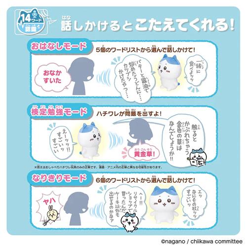 Chiikawa | Super Full Chatting Talking Plush Hachiware H250×W200×D135Mm 吉伊卡哇 八字喵/小八/小蓝 发声/说话玩偶