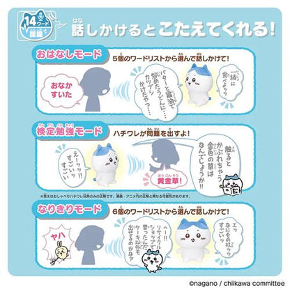 Chiikawa | Super Full Chatting Talking Plush Hachiware H250×W200×D135Mm 吉伊卡哇 八字喵/小八/小蓝 发声/说话玩偶