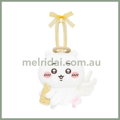 【Limit 1】Nagano Characters | Chiikawa Fuwapata Angel Mascot Holder Bag Charm Plush Keychain 105x130x65mm