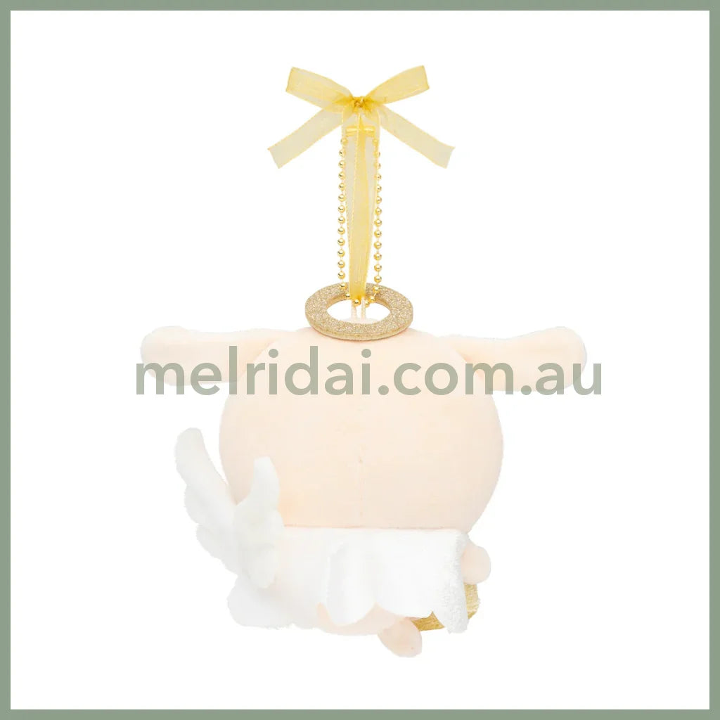 【Limit 1】Nagano Characters | Chiikawa Usagi Fuwapata Angel Mascot Holder Bag Charm Plush Keychain 105x130x65mm