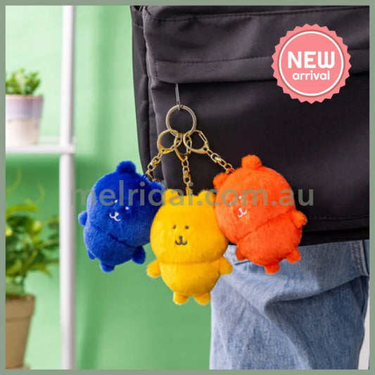 Nagano Characters | Yellow Nagano Bear Mascot Holer Plush Keychain Bag Charm 105 x 75 x 50mm (Colorful)