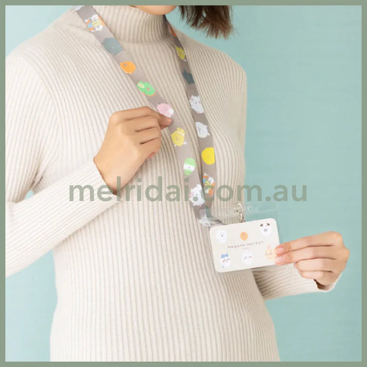 Nagano Friends | Chiikawa Neck Strap Pastel With Card Holder (Brown)