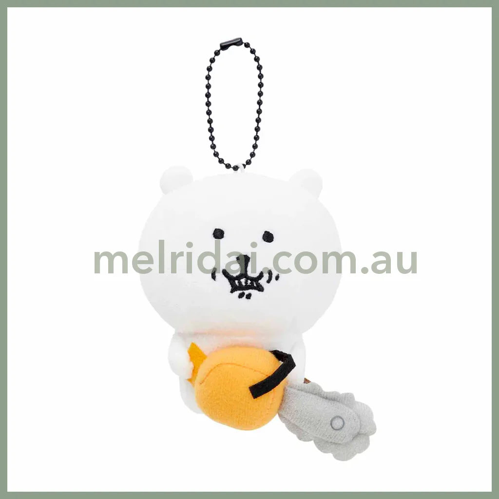 Nagano Friends | Mini Mascot Holder Plush Keychain H100 X W90 D70Mm (Chainsaw)