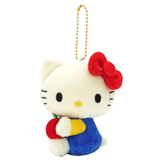 SANRIO | Hello Kitty Mascot Holder Bag Charm Plush Keychain 65x85x105mm (Classic Retro - Apple)