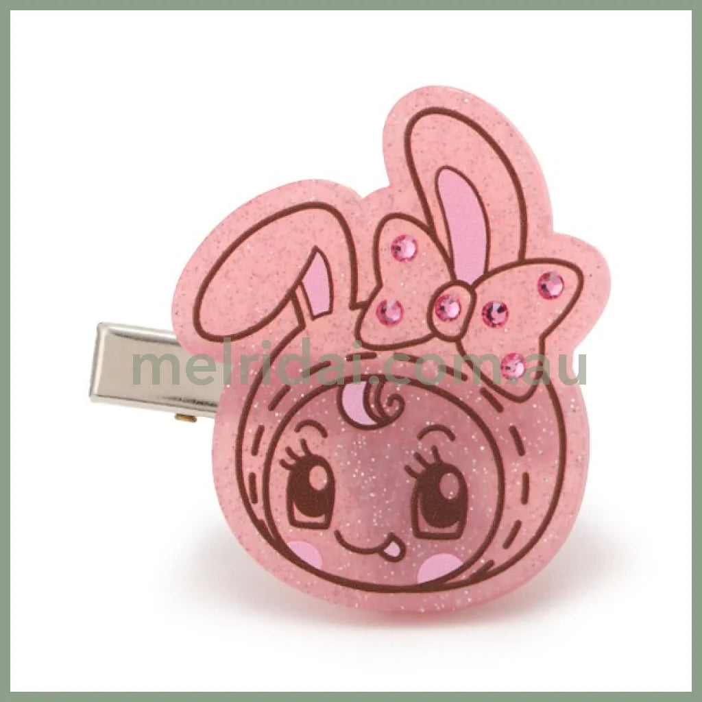 NARUMIYA Chatacter | Mezzo Piano Pink Sparkly Bangs Clips Hair Clip 50×40mm (25th Anniversary / POPUP Limited)