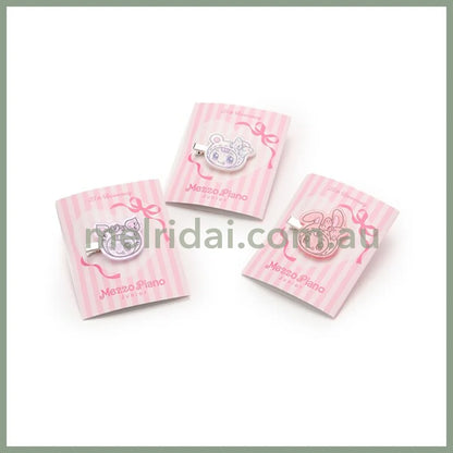 NARUMIYA Chatacter | Mezzo Piano White Sparkly Bangs Clips Hair Clip 50×40mm (25th Anniversary / POPUP Limited)