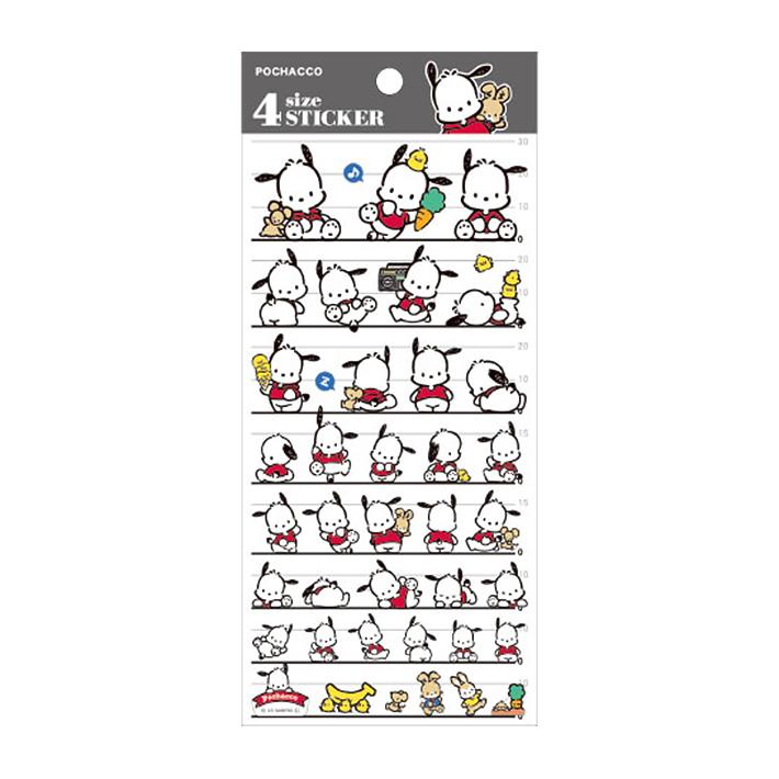 SANRIO | Pochacco 4 Size Sticker 205×95×1mm