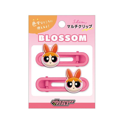 The Powerpuff Girls | Slim Multi Mascot Hair Clip Set 20×60mm (Blossom)