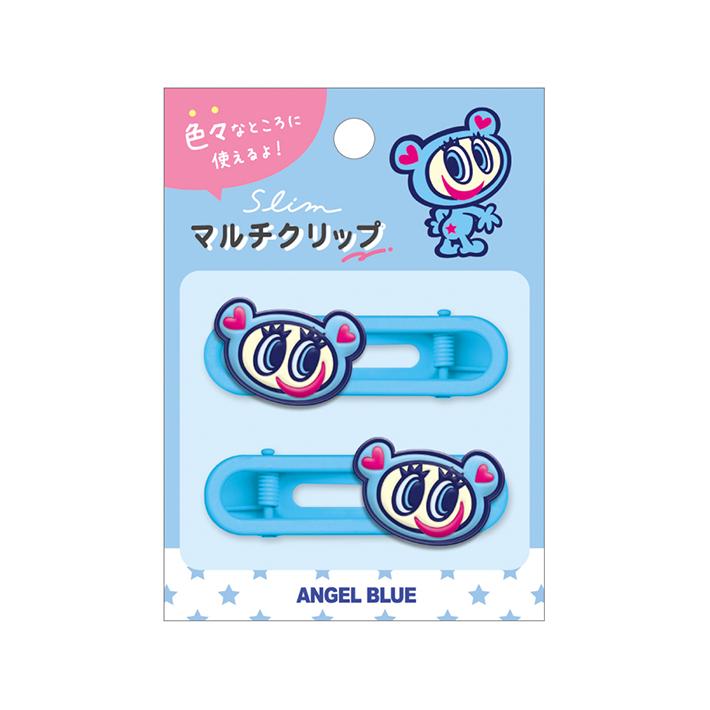 Angel Blue | Slim Multi Mascot Hair Clip Set 20×60mm