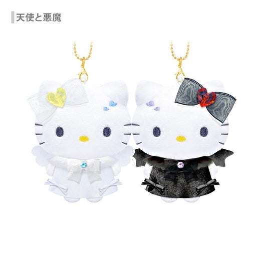 SANRIO x CRUX | Hello Kitty & Hello Mimmy Nico Magnetic Plush Keychain Set 155x200x55mm (Angel & Devil)