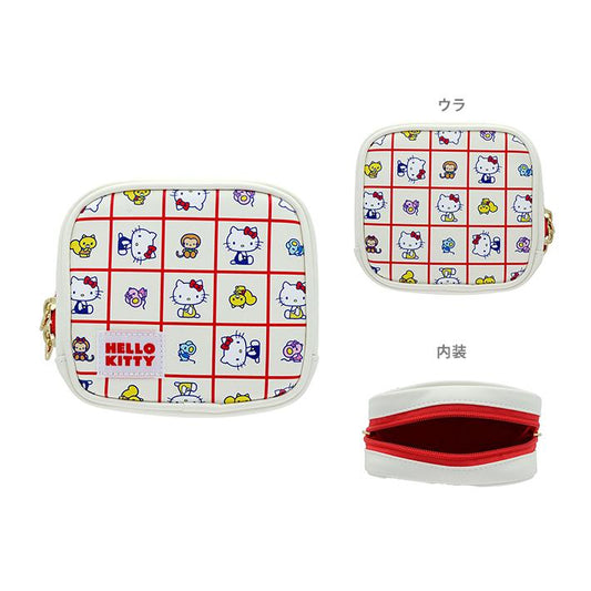 SANRIO | Hello Kitty Square Cosmetic Pouch 130×120×60mm (Vintage Retro)