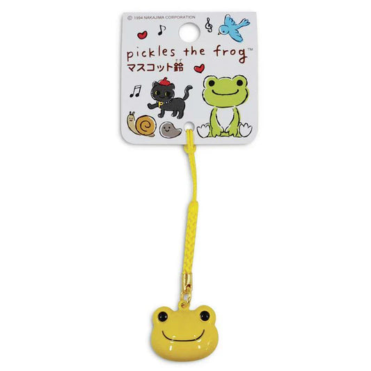 Pickles the Frog | Face Shaped Bell Phone Charm H2×W2×D1.5cm (Yellow)
