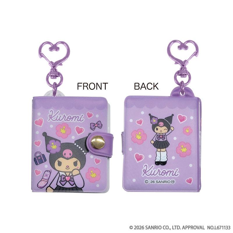 SANRIO | Kuromi Mini Photo Album Keychain Sticker Holder 52x35mm (Gogo Gal Collection)