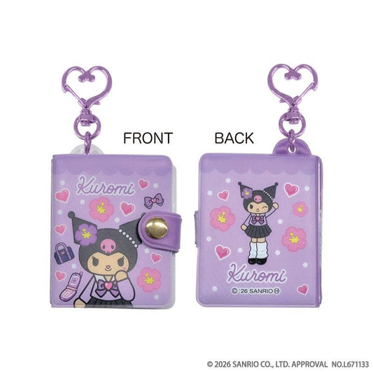 SANRIO | Kuromi Mini Photo Album Keychain Sticker Holder 52x35mm (Gogo Gal Collection)