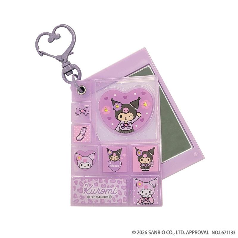 SANRIO | Kuromi Style Up Tile Sticker Style Slide Mirror 68×48×6mm (Gogo Gal Collection)
