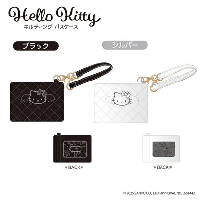 SANRIO | Hello Kitty Quilted Pass Case 105×150×40mm (Black Angel)