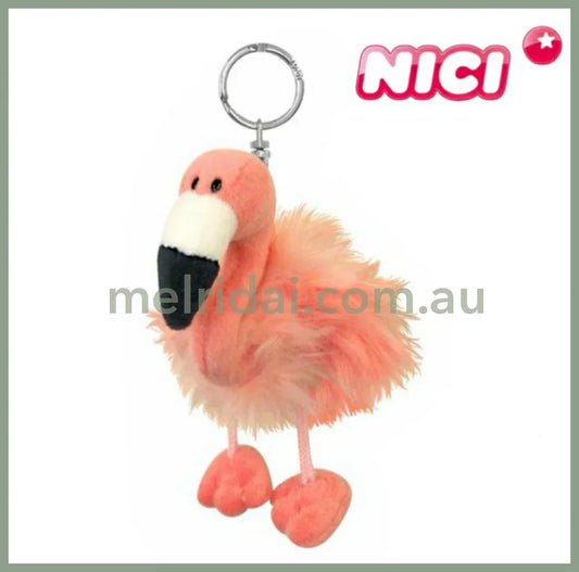NICI Flamingo with Hood Bean Bag Charm Key Holder 10 cm