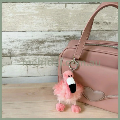 NICI Flamingo with Hood Bean Bag Charm Key Holder 10 cm