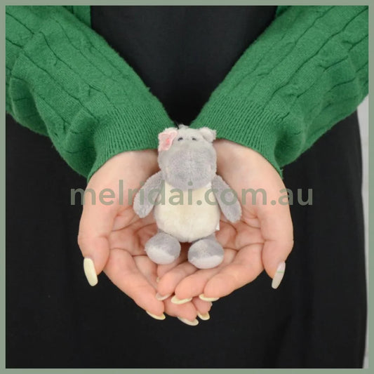 NICI Hippo 10cm Bean Bag Keyring Keyholder