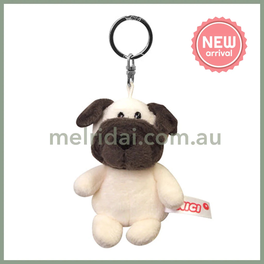 NICI Pug 10cm Bean Bag Keyring Keyholder