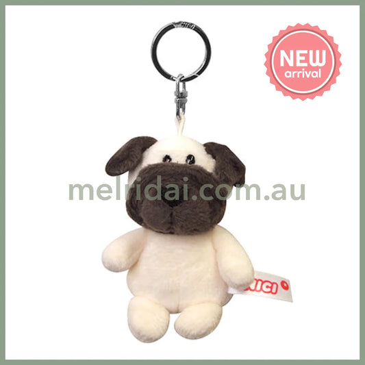 NICI Pug 10cm Bean Bag Keyring Keyholder