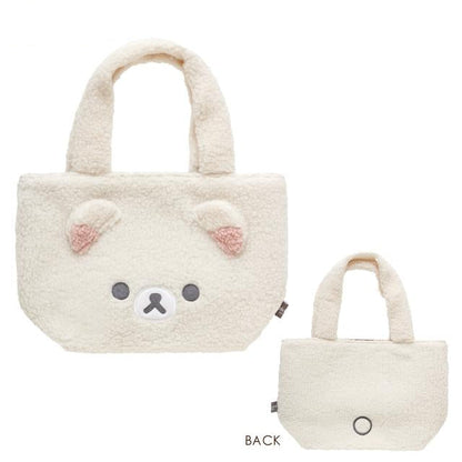 SAN-X | Rilakkuma Korilakkuma Mini Tote Bag 200×220×90mm (New Basic BOA ITEMS Moko Moko Fluffy)