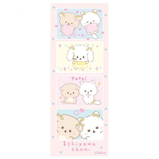 SAN-X | Ishiyowa-chan's Favorite Theme Ishiyowa's Daily Life 4-Cut Stickers 150x50mm (Love My Favorite Idol)