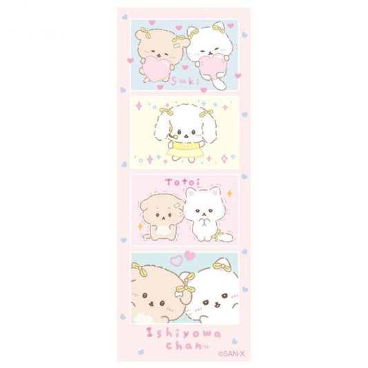SAN-X | Ishiyowa-chan's Favorite Theme Ishiyowa's Daily Life 4-Cut Stickers 150x50mm (Love My Favorite Idol)