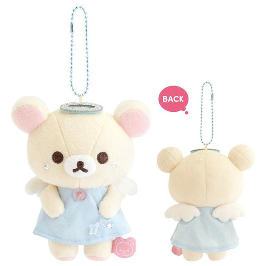 【Limit 1】SAN-X | Rilakkuma Angel Bag Charm Plush Keychain Mascot Holder 150×90×60mm (Lots of Korilakkuma)