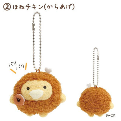 SAN-X | Chickip Dancers Tenori Plush Mini Keychain H55×W75×D45mm (Karaage Love) 2