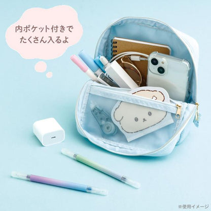 SAN-X | Square Cosmetic Pouch 190×190×60mm (Ishiyowa-chan/Ishiyowachan Daily Life Looking)