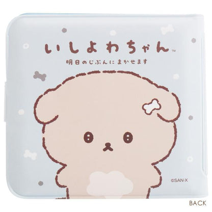 SAN-X | Ishiyowa-chan/Ishiyowachan Small Vinyl Wallet 90×95×10mm (Light Blue)