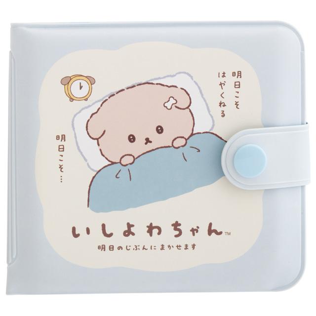 SAN-X | Ishiyowa-chan/Ishiyowachan Small Vinyl Wallet 90×95×10mm (Light Blue)