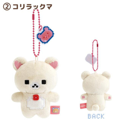 SAN-X | Gaming Rilakkuma Plush Keychain 85×65×35mm (Rilakkuma Gaming Pixel Art) 2 Korilakkuma