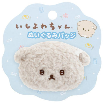SAN-X | Ishiyowa-chan Plush Badge 90×90mm (Junior Chan Appears)