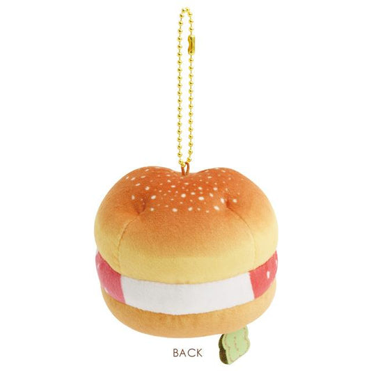 SAN-X | Retro Strawberry Cream Puff Cat Keychain Plush Bag Charm Mascot 85×85×60mm (Always Together)