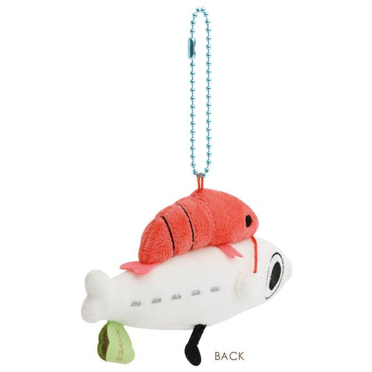 SAN-X | Shirasu & Shrimp Keychain Plush Bag Charm Mascot 85×85×60mm (Always Together)