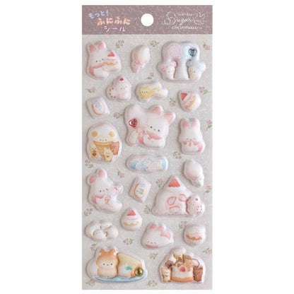 SAN-X | Sugarcocomuu Marshmallow Stickers 200×95mm (Squishy Rhinestones)