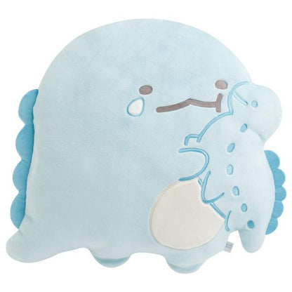 SAN-X | Sumikko Gurashi Tokage Lizard & Mother Cushion 390×420×110mm (Blue Okiniiri)