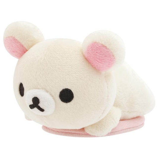 SAN-X | Korilakkuma Shoulder Plush Toy with Magnet 60×65×85mm (Rilakkuma Sleeping Together Lying Down)