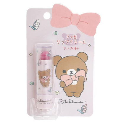 SAN-X | Rilakkuma Makeup Bear-Shaped Lip Balm 75xΦ20mm (Apple Scent)