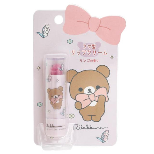 SAN-X | Rilakkuma Makeup Bear-Shaped Lip Balm 75xΦ20mm (Apple Scent)
