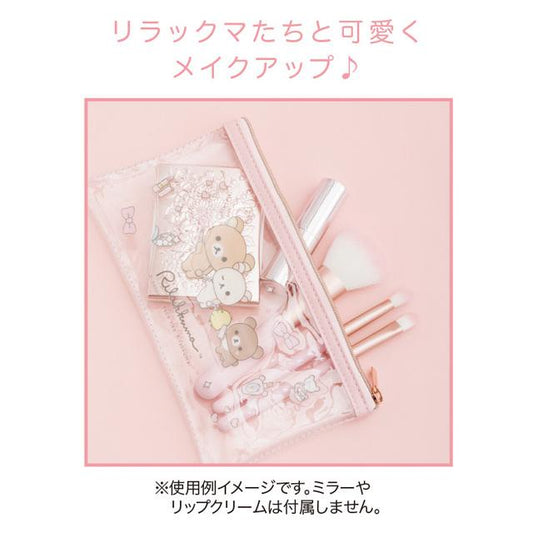 SAN-X | Makeup Brush Set with Pouch 100×200mm (Makeup Rilakkuma)