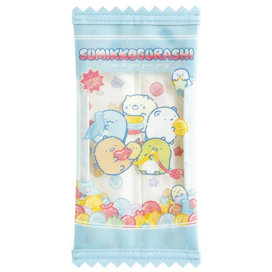 SAN-X | Sumikkogurashi Flat Pouch Display Case 230×115×10mm (Gummy Gummy Party Theme)
