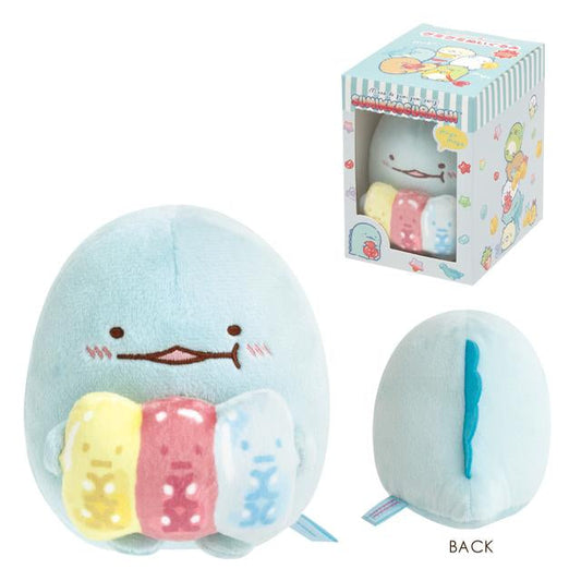 SAN-X | Sumikkogurashi Tokage Plush Toy Plush Doll with Case 70×65×30mm (Gummy Gummy Party Theme)