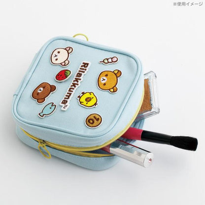 SAN-X | Rilakkuma Mix Patch Series Square Mini Pouch 125x125x50mm