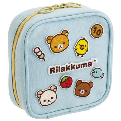 SAN-X | Rilakkuma Mix Patch Series Square Mini Pouch 125x125x50mm